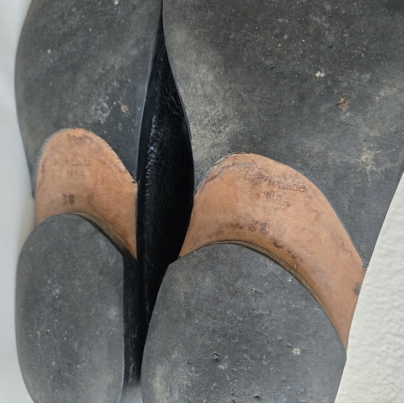 CYDWOQ Iota Black Crackled Leather Lace Up Boots Size 38 or US 8 - Picture 14 of 16